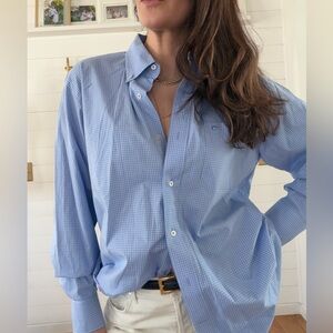 Southern Tide Blue Check Button-Down Shirt